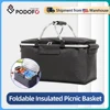 Podofo 30L Foldable Insulated Picnic Basket,Portable Cooler Bag for Outdoor Camping,Beach,Travel,Family Picnic,Waterproof 1