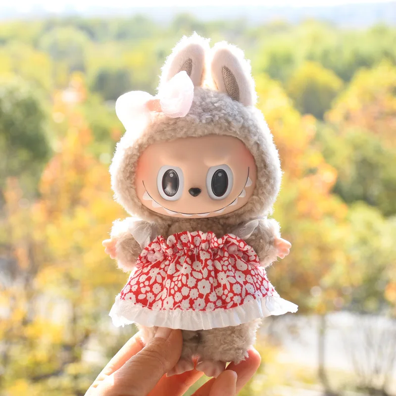 thumbnail image 1 of Ropa y accesorios para muñecas de peluche de 17 cm, minimuñecas de peluche, para muñecas ídolos de Corea del Kpop, Exo, Labubu, monos, sombreros, ropa, regalo para niños, 1 of 5