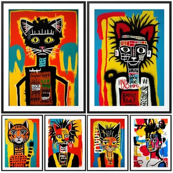 Animali astratti Ritratto Graffiti Poster Immagini murali per soggiorno Decorazioni per la casa Poster Wall Art Canvas Painting senza cornice