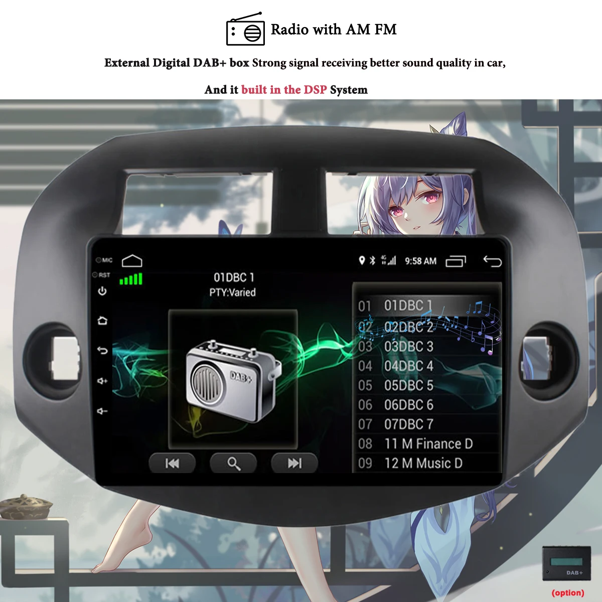   ̼ GPS , Ÿ RAV4 2006 - 2011   DVD Ƽ̵ PC º HU, 2Din RAM 8G, ȵ̵ 13