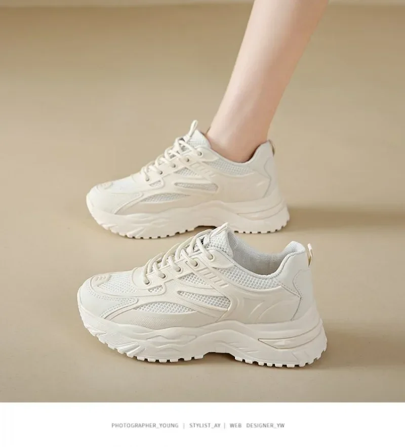 Leather Sneakers White Tennis Shoes Platform White Sneakers