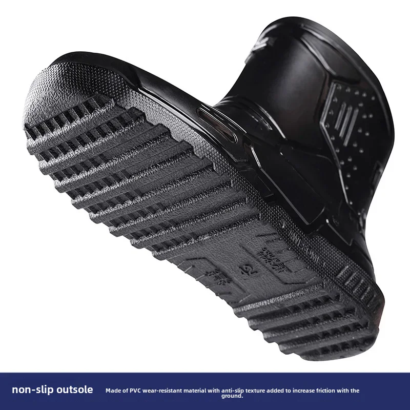 Men's Women's Barrel Water Shoes Adult Bottom Warm Waterproof Boots Cropped Student Rubber Shoes Motorcycle Equipment Parts