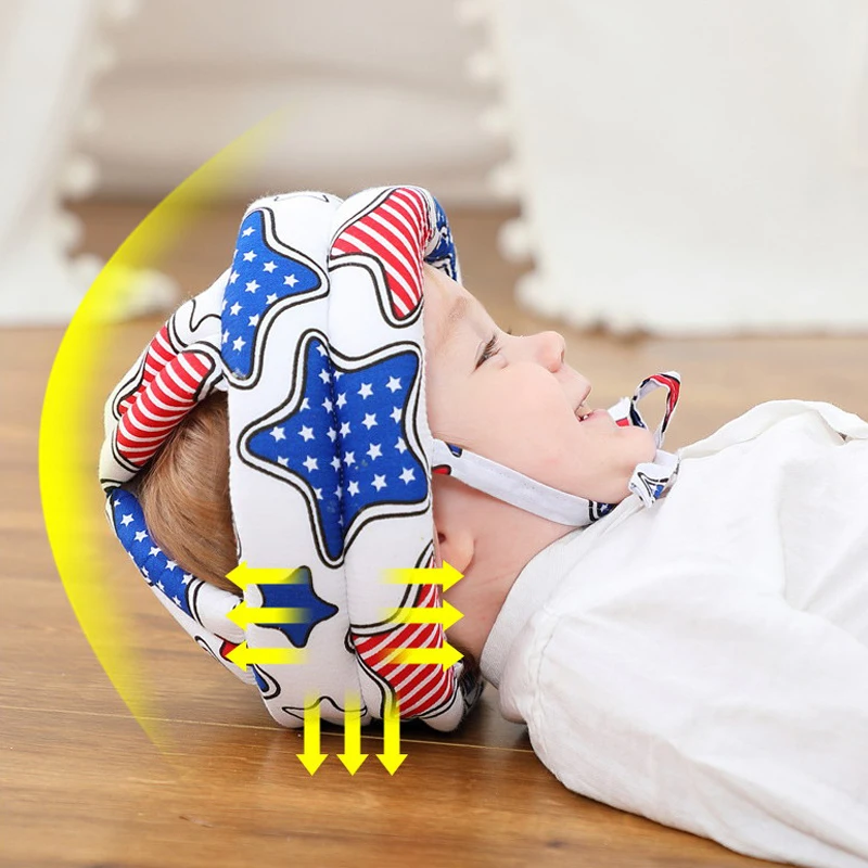 Soft Baby Head Pillow Protection Cushion Toddler Pillow Cartoon Image 360 Degree Protection Breathable Rebound Anti-fall