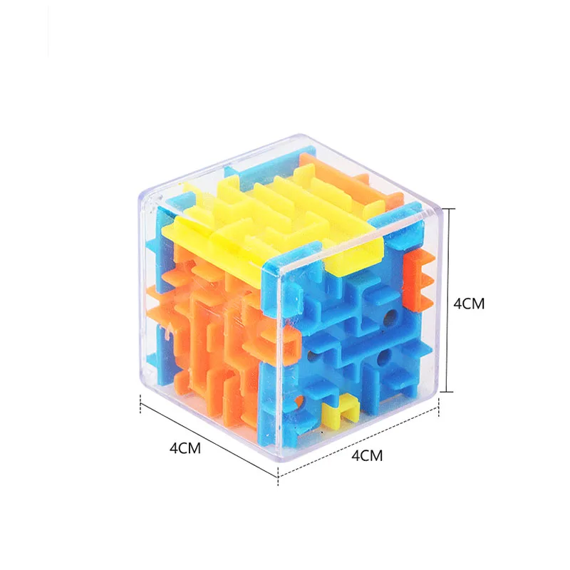 thumbnail image 1 of Mini laberinto 3D, cubo mágico, rompecabezas transparente de seis lados, cubo de velocidad, cubos de bolas rodantes, juguetes de laberinto para niños, juguetes para aliviar el estrés, 1 of 5