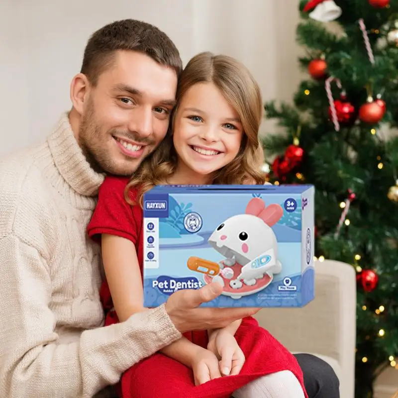 Play Dentist Set For Kids Cute Bunny Pretend Play Set Of Teeth Creative Kids Dentist For Children STEM Education