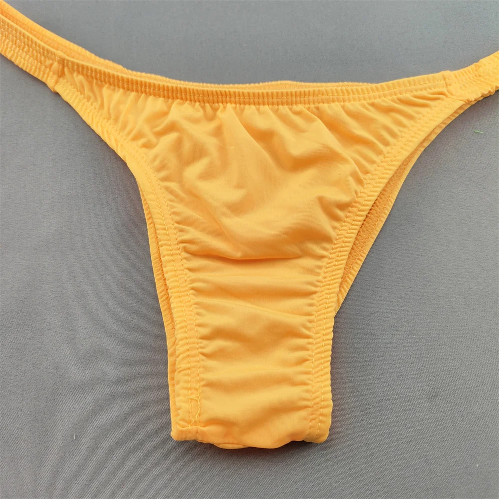 Slip in seta di ghiaccio senza cucure a va stretta da uomo Intimo trasparente sexy Mutandine bikini a va bassa Lingerie per adulti  200574005