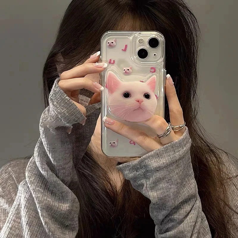 Korean Cute 3D Cat Phone Stand and Grip Holder