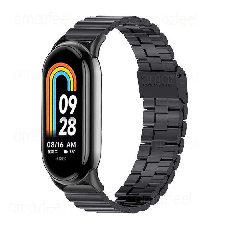 

Браслет из нержавеющей стали для Xiaomi Mi Band 8, металлический ремешок для наручных часов Xiaomi Mi Band 8