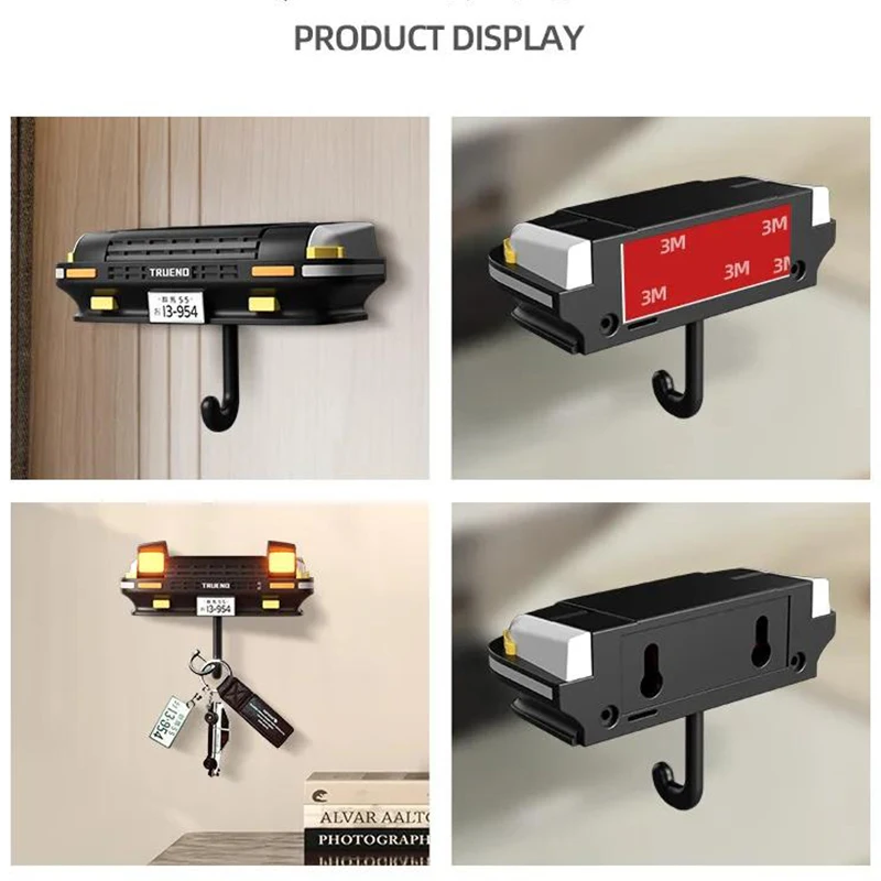 2025 AE86 Car Headlight Wall Key Holder Room Accessories Wall-Mounted Key Hanger Hook For Car Enthusiasts' Gifts Boyfriend Gift 4