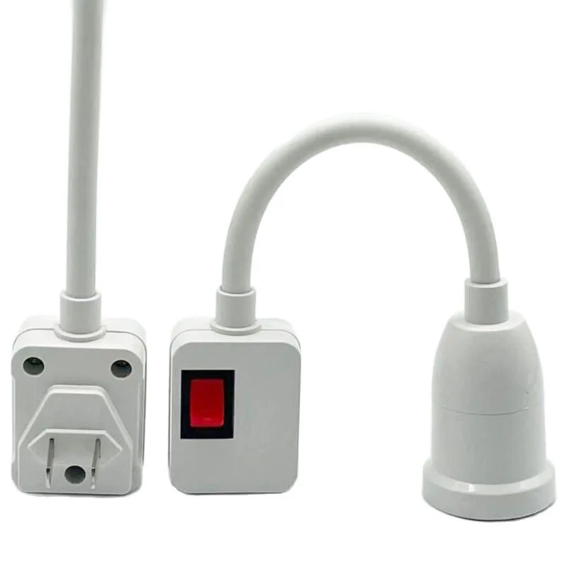 Description Picture 6 of itemLED Light Bulb E27 Socket Lamp Base Holder Adapter Converter With Switch EU US UK Plug Energy Saving Lampada for Table