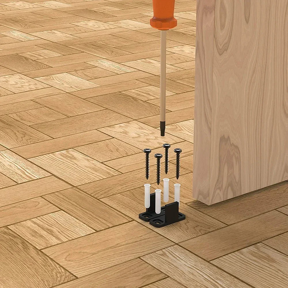 Barn Door Guide Adjustable Parts 4 Pcs Sliding Floor Anti Swinging Home Supplies Useful Things For Kitchen