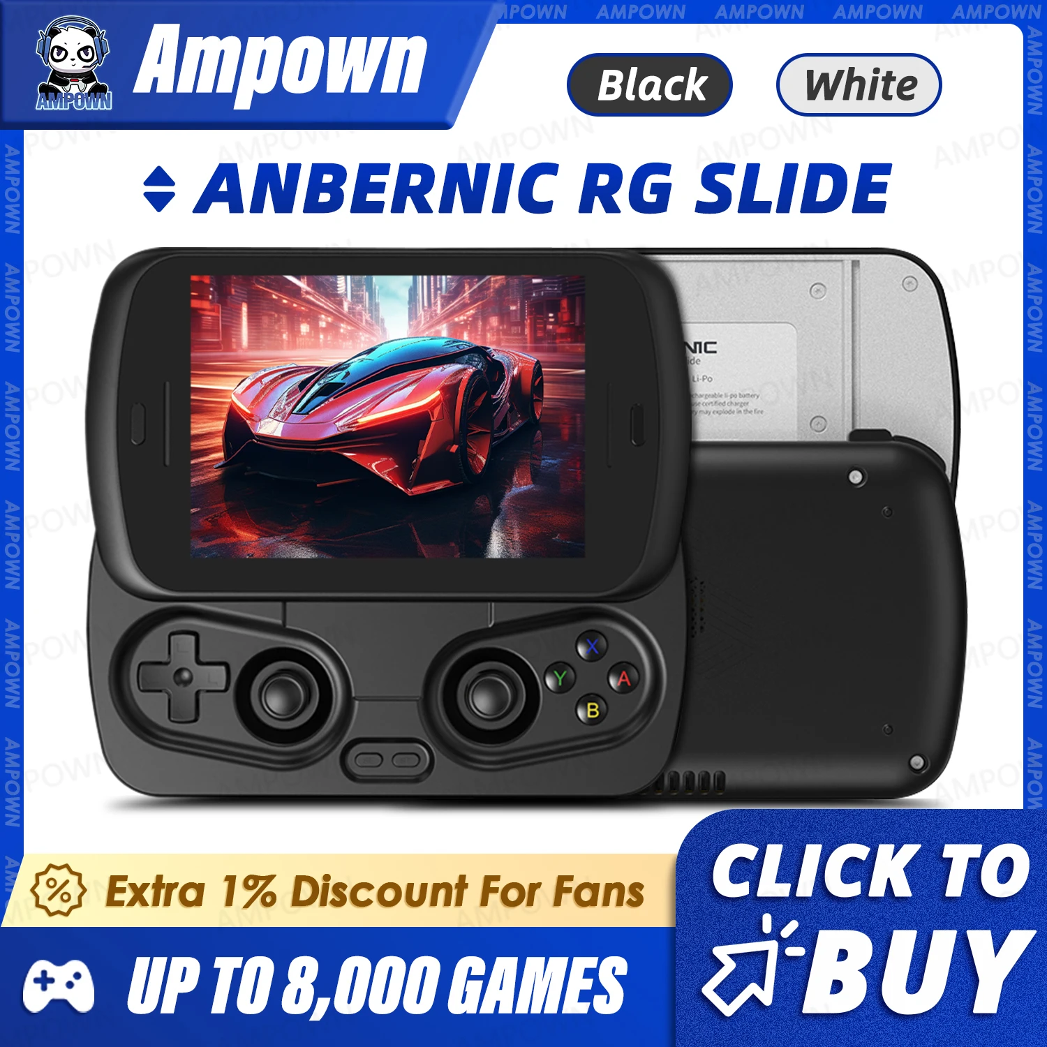 ANBERNIC RG Slide Video Game Consoles 4.7'' LTPS InCell 120Hz