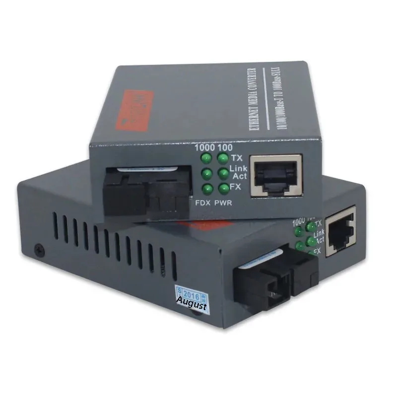 HTB-GS-03AB Network Photoelectric Converter 1000M Fiber Optic Receiver Transmitter Single Mode Single Fiber Pair Pack