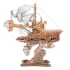 DIY 3D Wooden Puzzle Fantastic Spaceship Popular Assembly Model Kits Toys For Children Kids Girls Birthday Gift 6