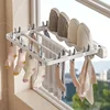 Folding Drying Rack Wall Mounted Drying Clip Windproof Sock Clip Clothing Rack Hanger Household Sock Drying Clip Space Saving 4