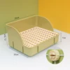 Rabbit Litter Box Pee Pan Tray Pet Toilet Corner Toilet Box Litter Pan Bunny Trainer for Small Animals Chinchillas Rats 6