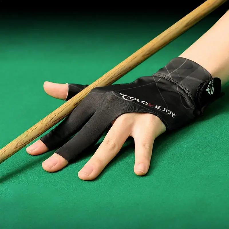 1 Pz Snooker Guanto Da Biliardo Guanti Da Billard Mano Sinistra Tre Dita Smooth Biliardo Guanti Accessori Guanti Senza Dita