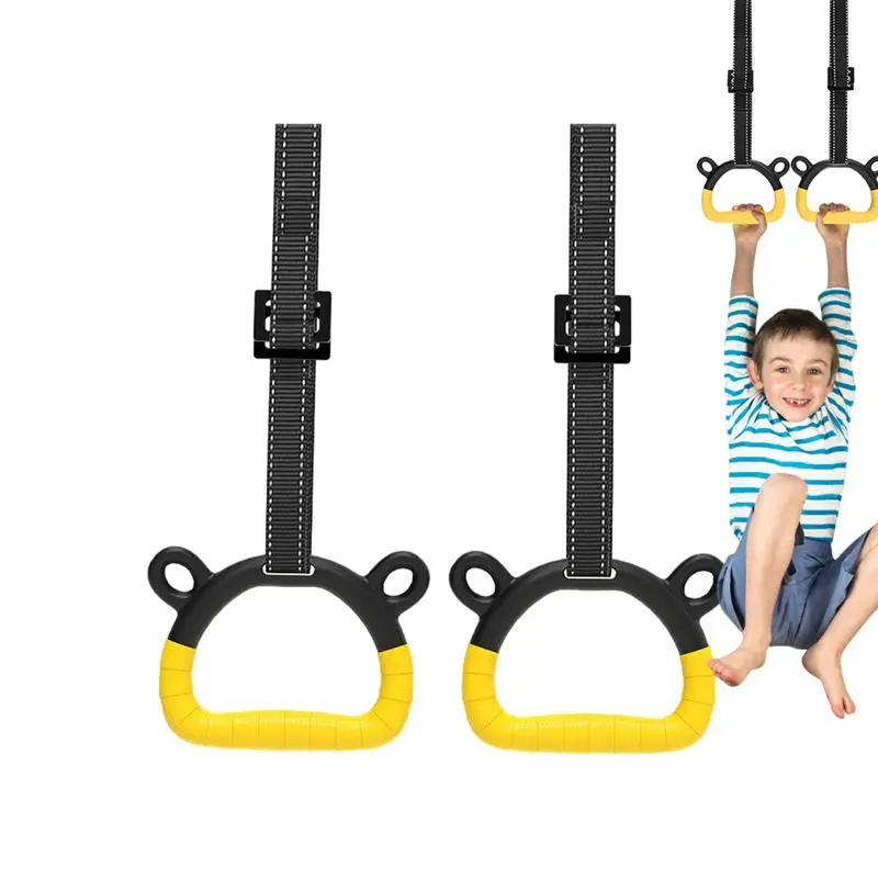 Anelli Da Ginnastica Per Bambini 2 Pezzi Anelli Da Bar A Trapezio Portatili Per L'Esercizio Di Anelli Di Calisthenics Antiscivolo Fitness Domestico Pr
