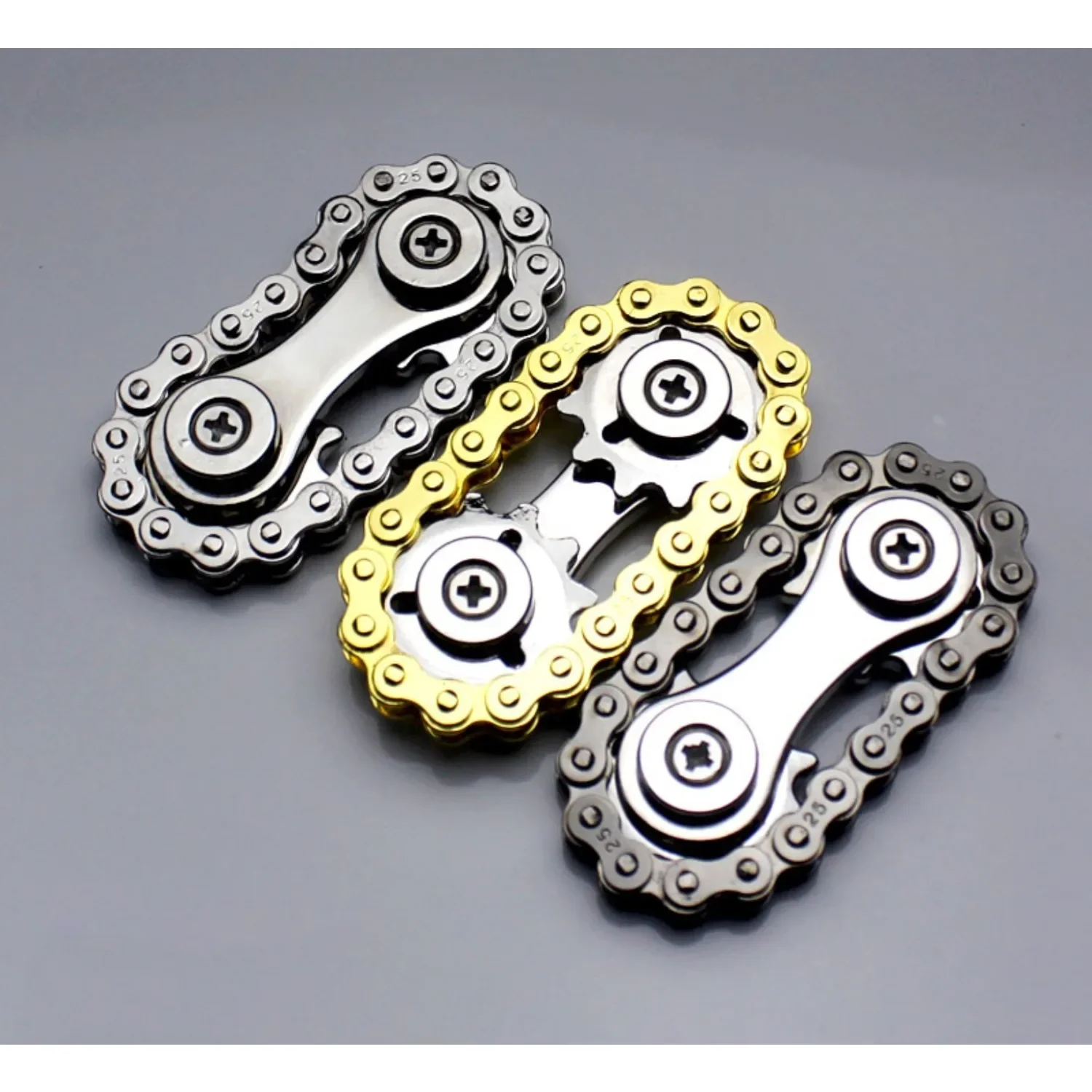 

New Sprockets Flywheel Fingertip Gyro Fidget Spinner Antistress Anxiety Metal Bike Chains EDC Spinner Fidget Toys For Adult Kids