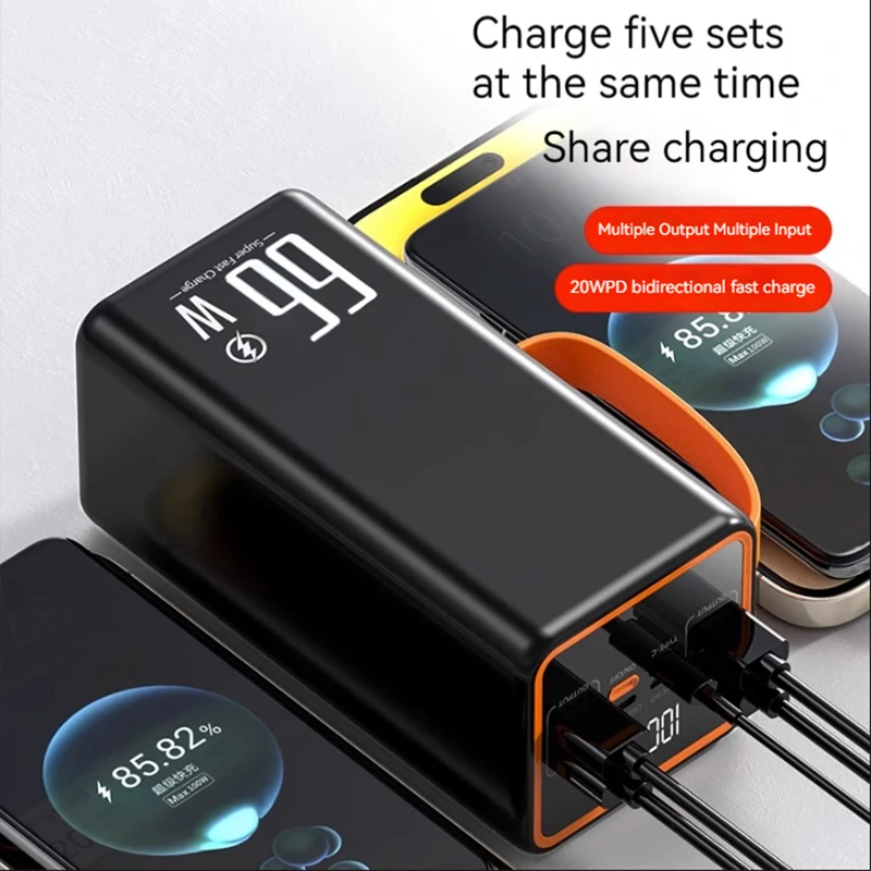 

Portable mobile power supply with ultra fast charging power bank, super large capacity of 150000mAh milliamperes