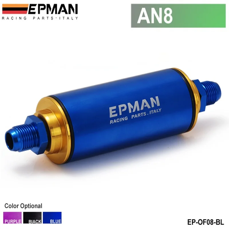 AN8 Hi-Flow Motorsport/Rally/Racing Alloy Fuel Filter EP-OF08 fuel filter With Steel filter EPMAN Racing