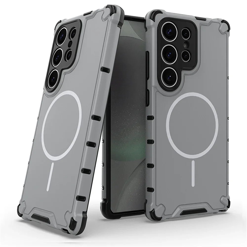 Heavy Duty Armor Anti-Slip Magnetic Phone Case Cover