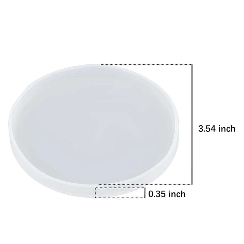 Round Resin Coaster Mold For Resin Casting Epoxy Molds For Casting With Resin Concrete Cement And Polymer Clay 4PCS silicone mold