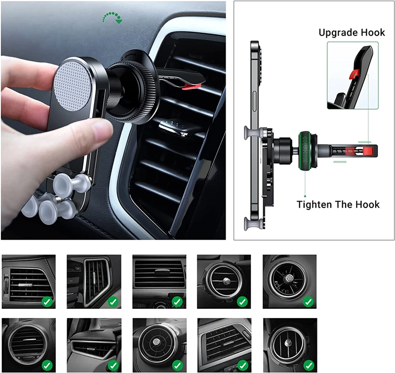Auto Gravity Metal Car Air Vent Phone Holder Case Samsung Galaxy Z Fold 2 3 4 S21 S22 S23 Plus ZFold Fold4 Fold3 Stand Cover