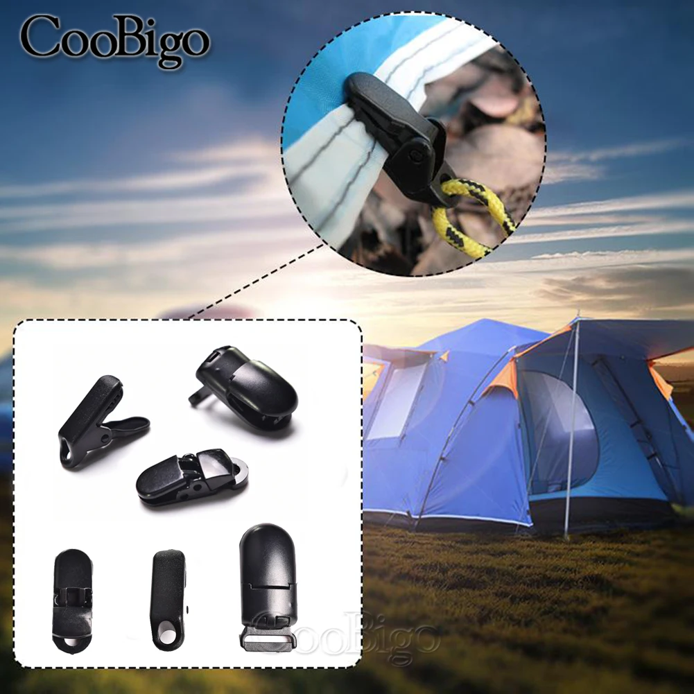 Tent Hike Tarp Clip Anchor Outdoor Caravan Clamp Jaw Grip Camp Gripper Trap Tighten Snap Awning Canopy Tool Canvas Kit 10pcs