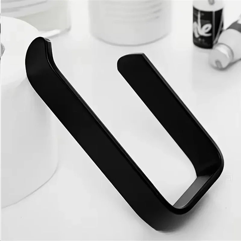 Self-adhesive Wall Mounted Towel Rack Bathroom Towels Holder Hanger Without Punching Toilet Paper Holder