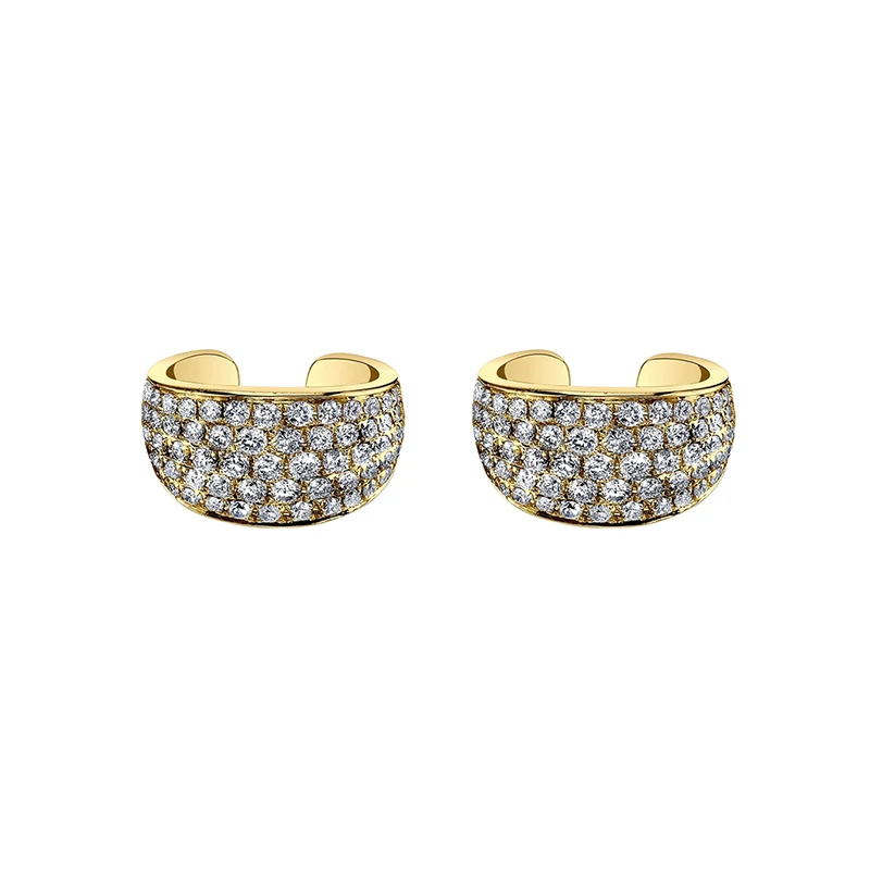 Ear Clip Earrings Clip Earrings Ear Clip Ear Accessories Gold Plated CZ For Women Exquisite Zircon Fake Piercing Party Wedding