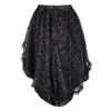 Plus Size Brown/Black Women's Victorian Asymmetrical Gothic Steampunk Corset Skirt With Back Zip 6