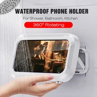 Waterproof Shower Phone Holder Rotation Angle Adjustable Telescoping Wall Mount Phone Holder for Bathroom Kitchen Bracket Stand 1