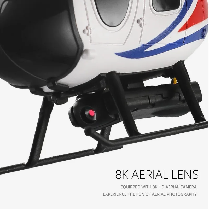 RC 헬리콥터 4CH LED 조명 8K 카메라 고도 유지 원격 조종 헬리콥터 성인용 생일 어린이 선물 장난감