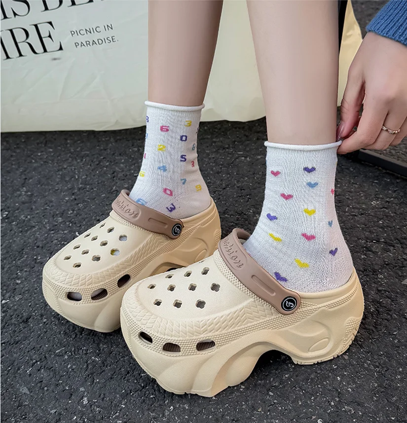 Women's Platform Clogs Summer Chunk Slippers 2025 Comfortable Slip On Wedge Sandals Woman Fashion Thick Sole Garden Shoes Ladies 2