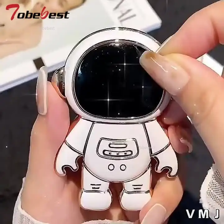 Astronaut Design Bracket Plating Phone Holder Silicone Case