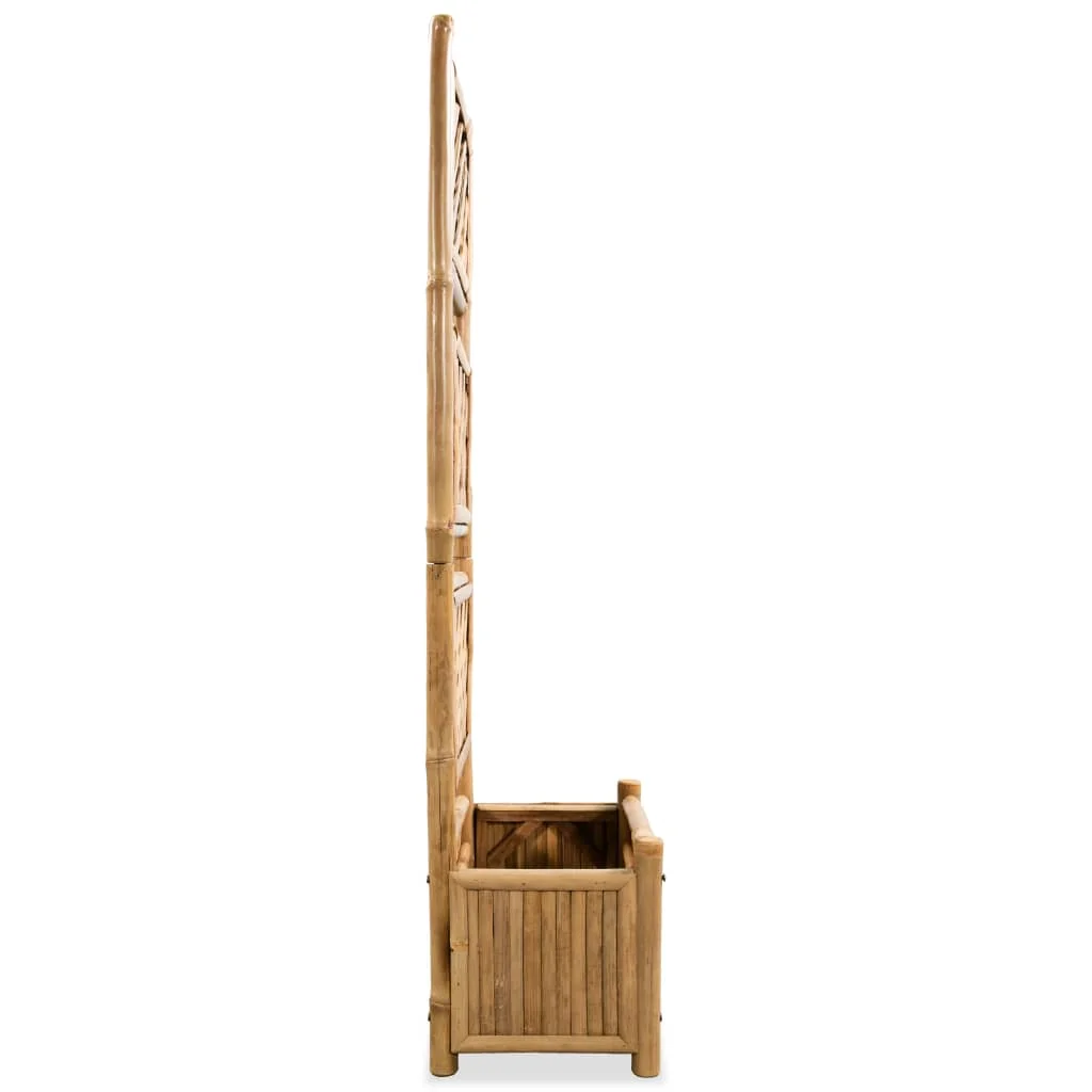 Hochbeet aus Bambus mit 40 cm hohem Gitter für Pflanzen und Blumen – Detail 3