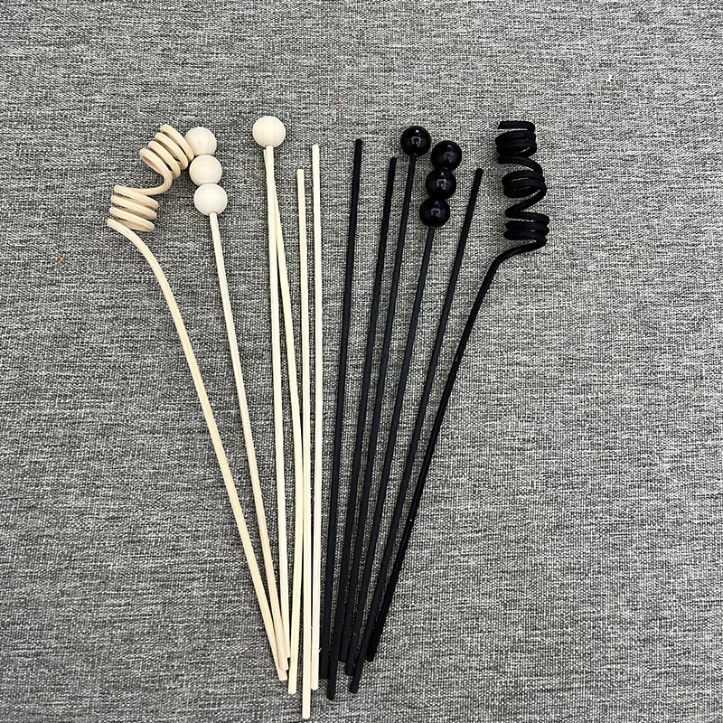 6pcs Aromatherapy Diffuser Sticks Black/Natural Wavy Rattan Reed Diffuser Home Fragrance Replacement Refill Sticks Air Freshener reed diffuser stick aroma diffuser sticks fragrance diffuser refill stick
