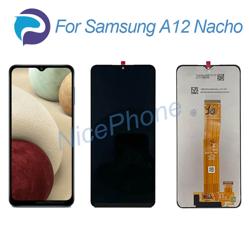 

ЖК-дисплей с сенсорным экраном и дигитайзером для Samsung A12 Nacho A127, запасной дисплей 6,5 дюйма SM-A127F/DSN/DS/M/U A12 Nacho A127, экран