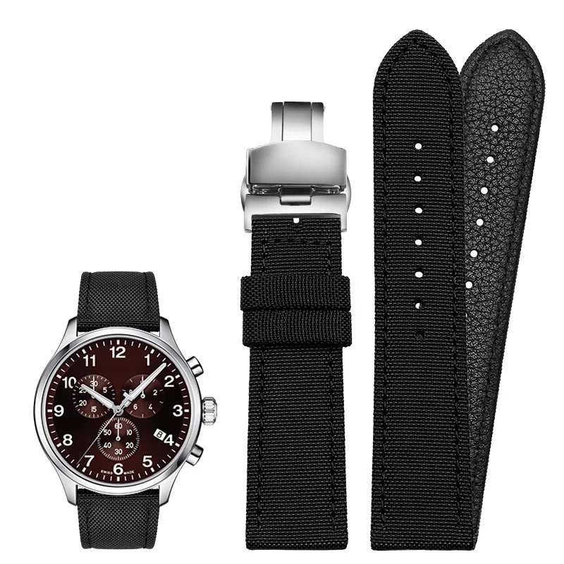 Universal Nylon Canvas Watch Band Bracelet, Men's & Women's Sports Accessory in Multiple Sizes (18mm-24mm)