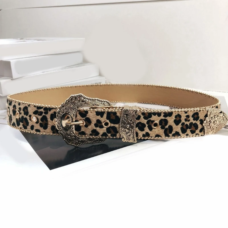 

2000s Waist Belt Women Decorative Belt for Pants Skirt Fashion Leopard Print Belt