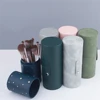 Portable Makeup Brush Bag PU Leather Multi Functional Makeup Brush Storage Bucket Stationery Storage Box Pencil Case 4