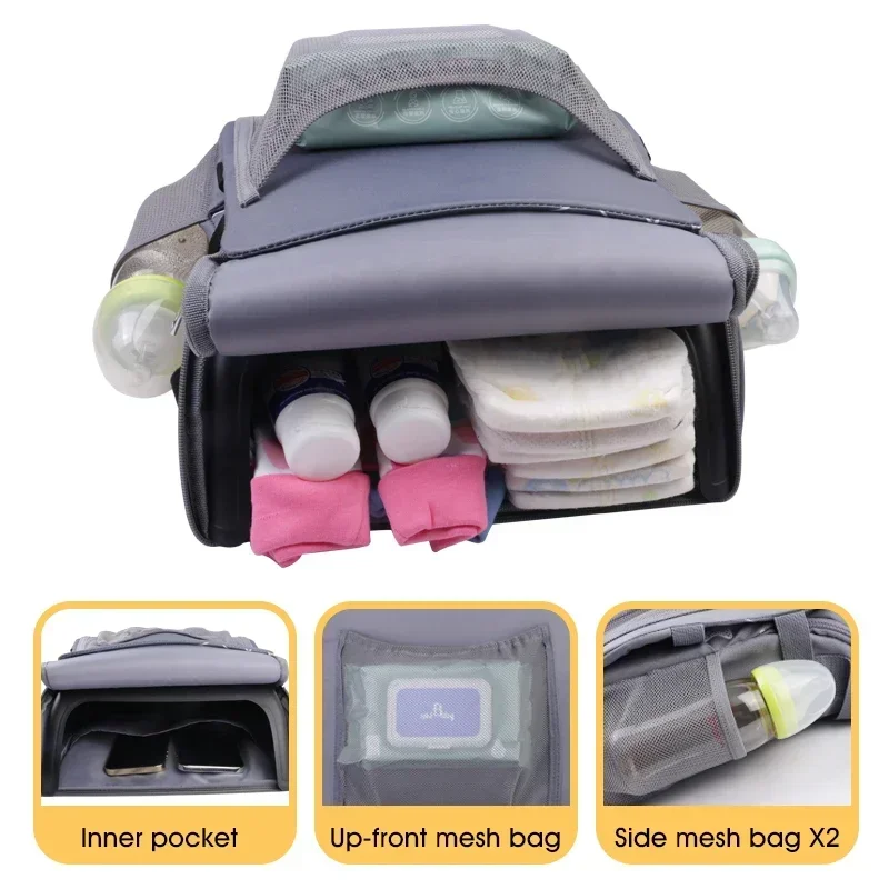 INSULAR 2 In 1 Baby Booster Seat Mommy Bags Portable Kid Safe Seat Pads Comfortable Height Chair Cushion Multi-functional Packs