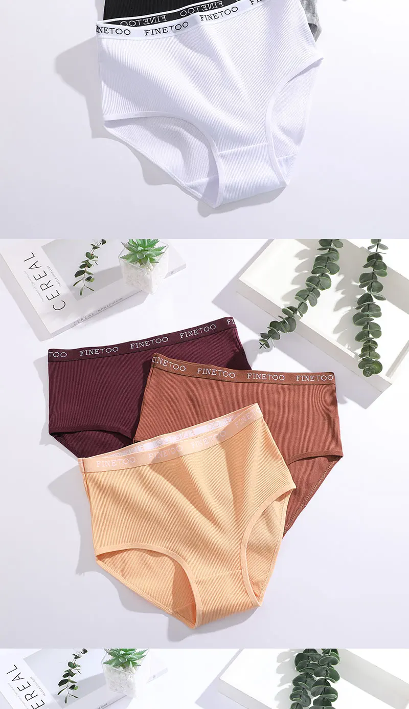 High Waist Panties - Cotton Briefs Set | Plus Size Breathable Lingerie for Women