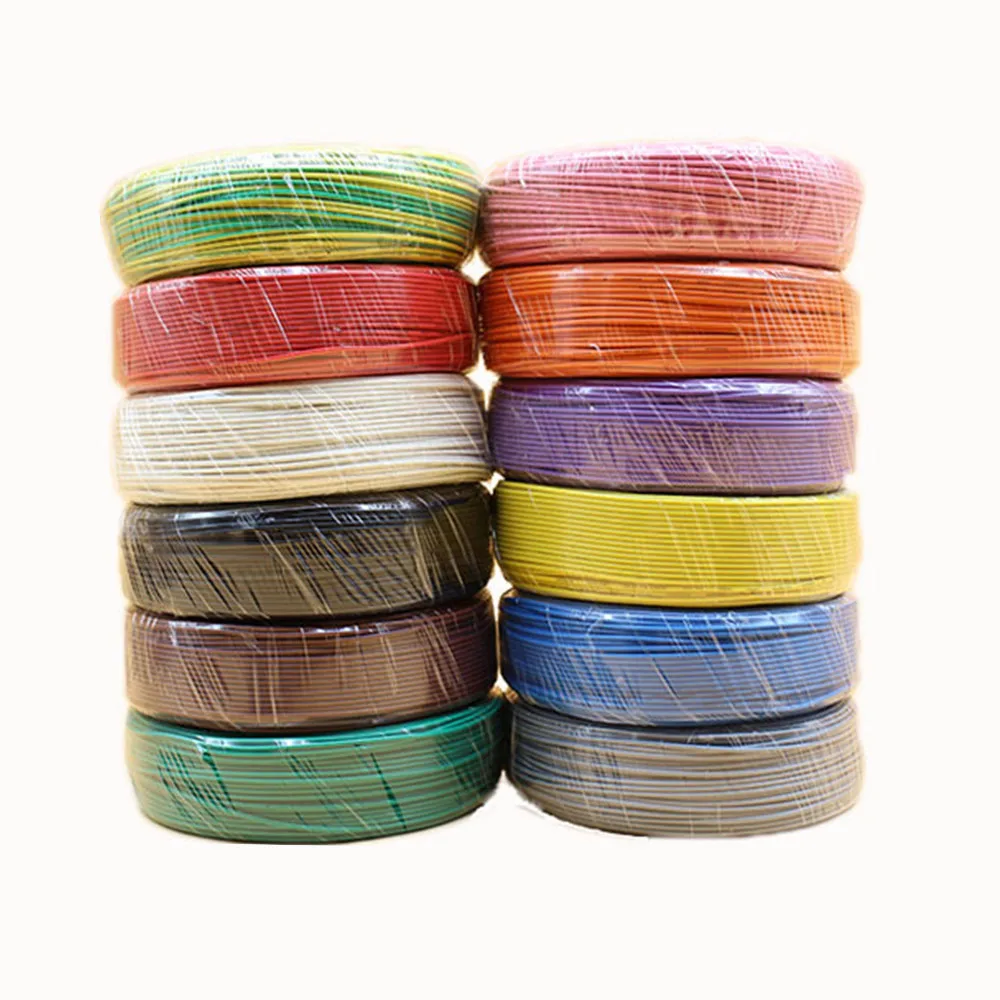 100m Roll Flexible Electric Wire AVR/RV 22/21/20/18/17Awg Colorful Stranded  Single Core Pure Copper Soft Electrical Cable Cords - AliExpress
