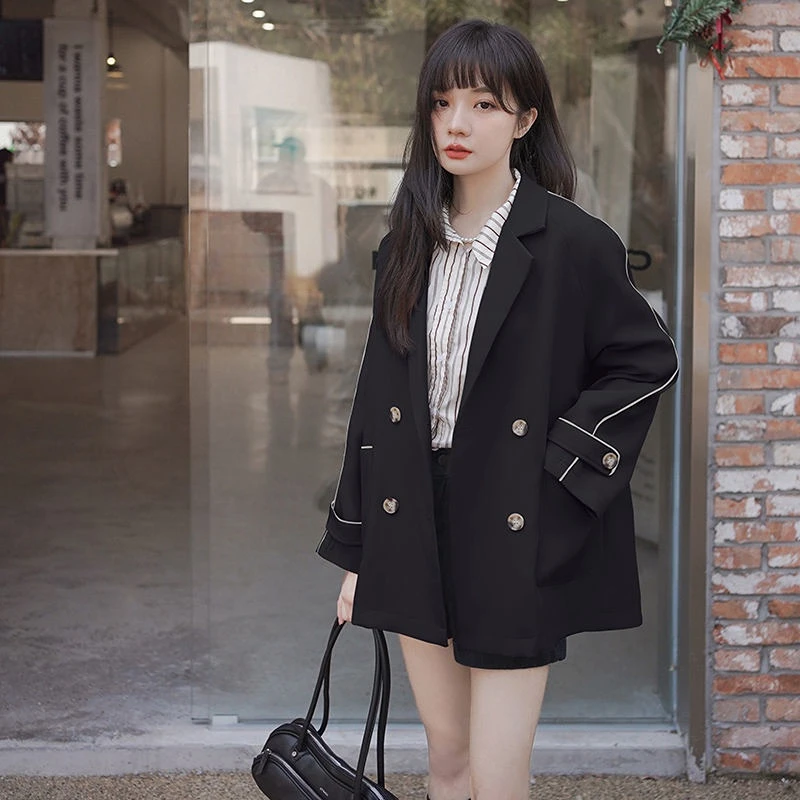 

British Style Design Relaxed Suit Women's Spring Autumn 2023 New Korean Long Sleeve Wear Top Versatile Professional Coat