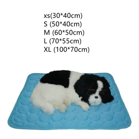 

Cooling Mats for Pets Portable Summer Pet Dog Bed Sofa Blanket, Sleeping Cooler Mat Pad Ice Silk Mat for Dogs Cats