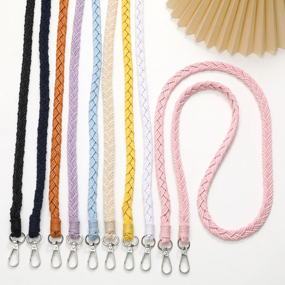 Handwoven Braided Crossbody Bag Strap with Anti-Loss Phone Holder