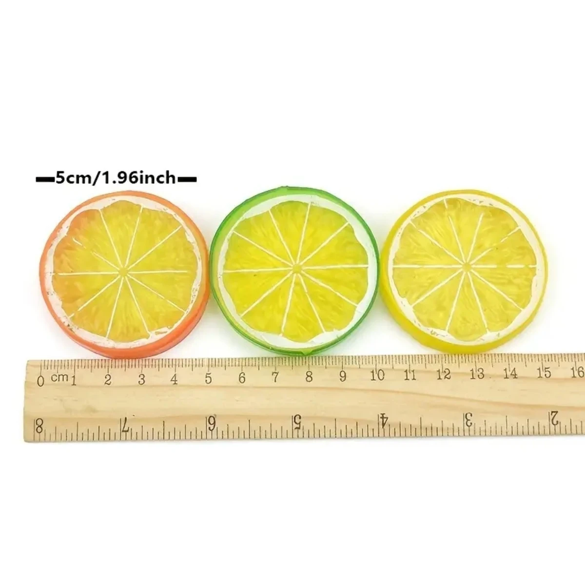 Artificial Fruits and Vegetables 6PCS Artificial Lemon Slice Model