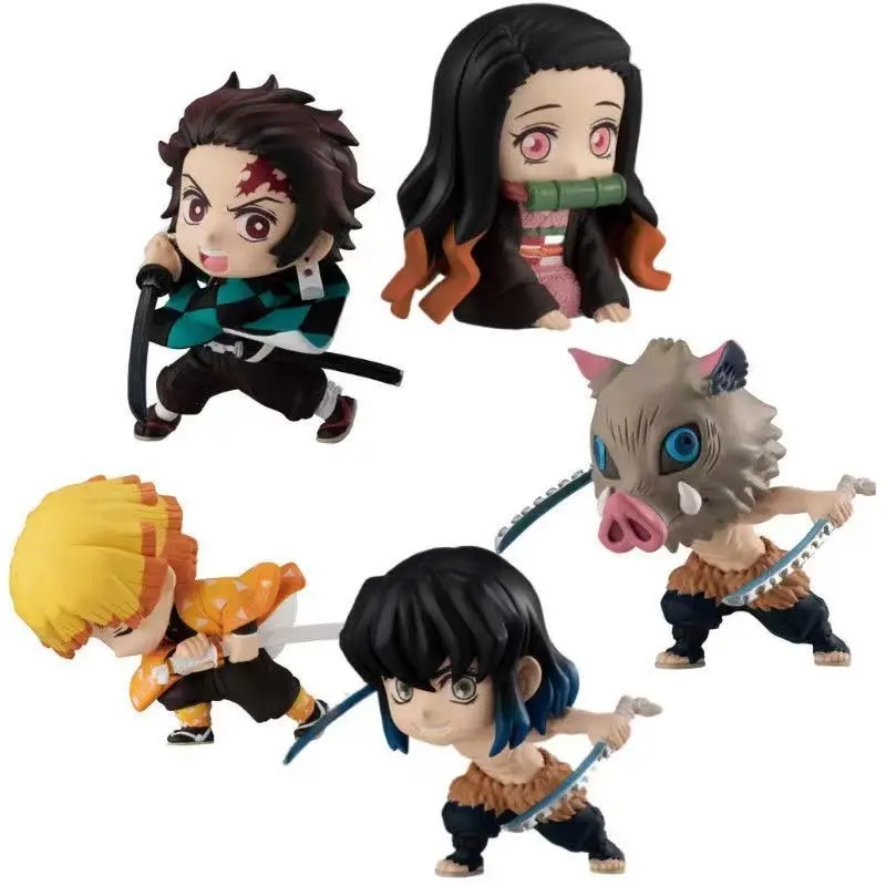 

Ghost Slayer Anime Q-version Hand-made Tanjiro Nezuko My Wife Shanyi Inosuke High-value Decoration Peripheral Doll Holiday Gift